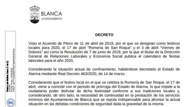 La tradicional romería en honor a nuestro patrón san Roque se celebrará el próximo 4 de septiembre				