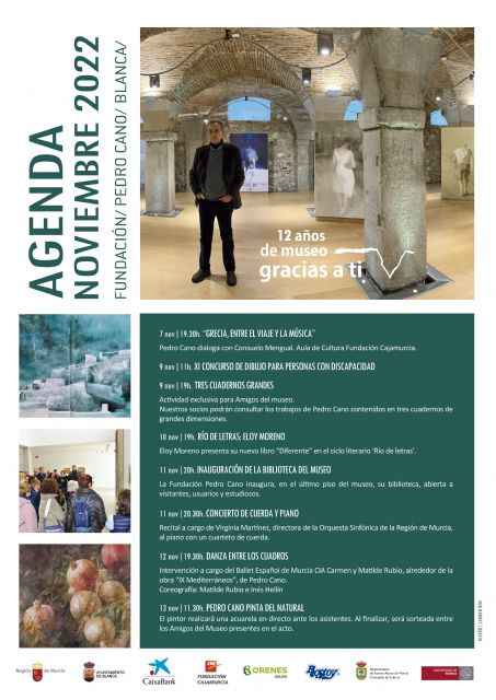 Programación especial de la Fundación Pedro Cano con motivo de su XII aniversario