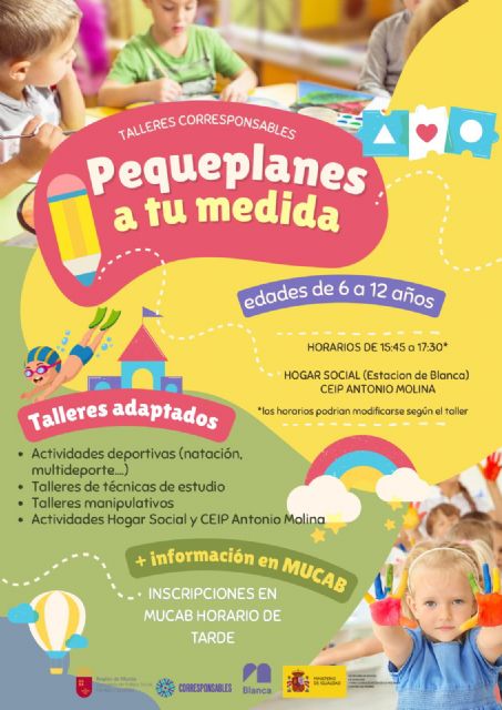 El Ayuntamiento de Blanca lanza 'Pequeplanes a tu medida' para promover la conciliación familiar en Blanca y La Estación