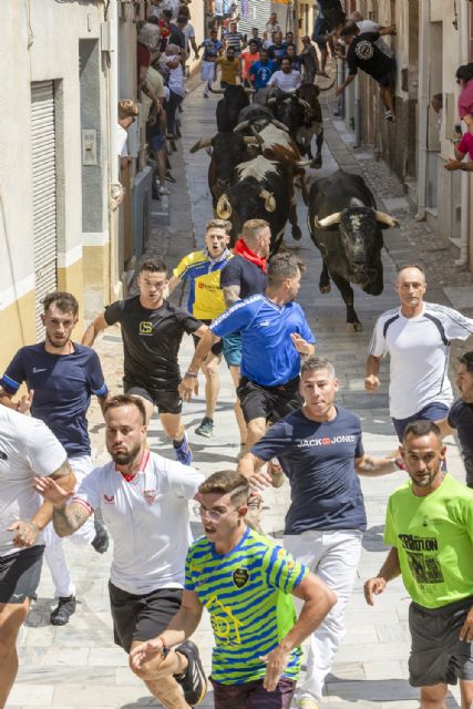 Un primer encierro rápido y emocionante en la primera cita taurina de las Fiestas Patronales de Blanca 2025