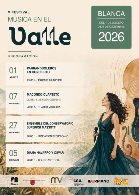 El V Festival Música en el Valle contará con la inconfundible voz de la cantante Diana Navarro
