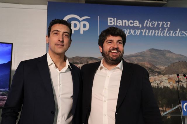López Miras: 'Para el municipio de Blanca, Pablo Cano es garantía de estabilidad, de crecimiento, de desarrollo y de futuro'