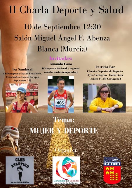 Este sábado, II Charla Deporte y Salud en Blanca