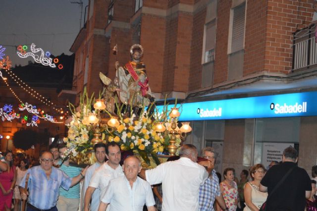 La procesión de san Roque despide las fiestas patronales de Blanca