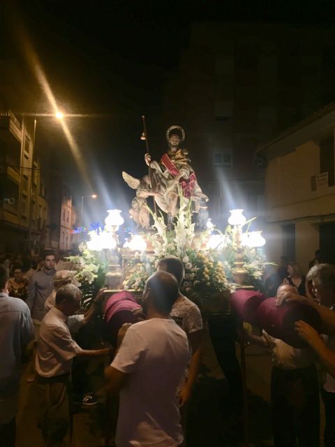 La procesión de san Roque despide las fiestas patronales de Blanca 2018