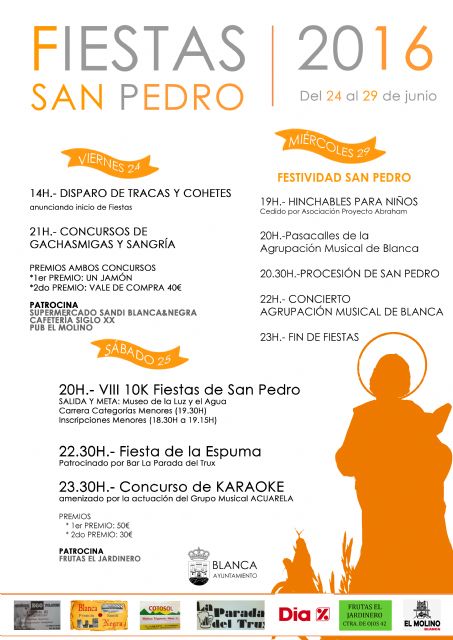 Blanca celebra las fiestas en honor a San Pedro 2016