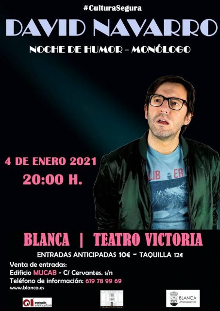 David Navarro llega a la programación extraordinaria del teatro Victoria de Blanca